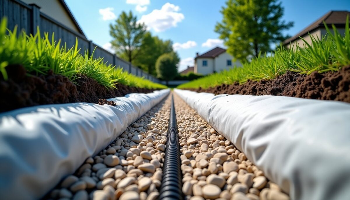 Tranchée drainante pour eaux pluviales : guide complet de conception, dimensionnement et installation