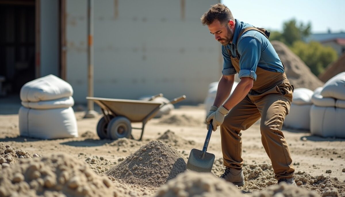 Comment doser le béton à la pelle : guide des proportions et quantités selon votre sac de ciment